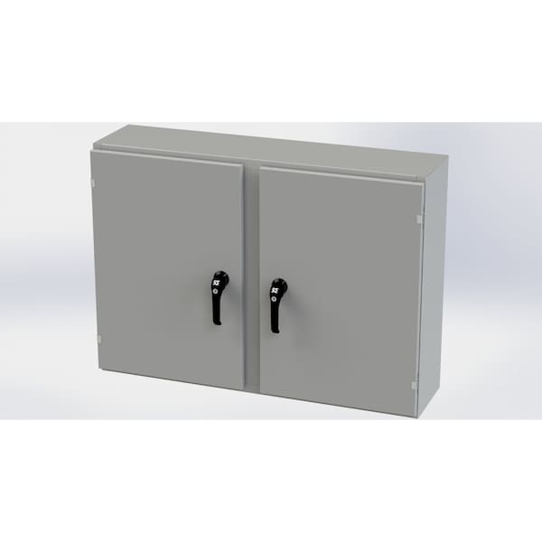3 Point Latch with Padlock/Keylock Handle Electrical Enclosures, 30 in H, 10 in D, 42 in W